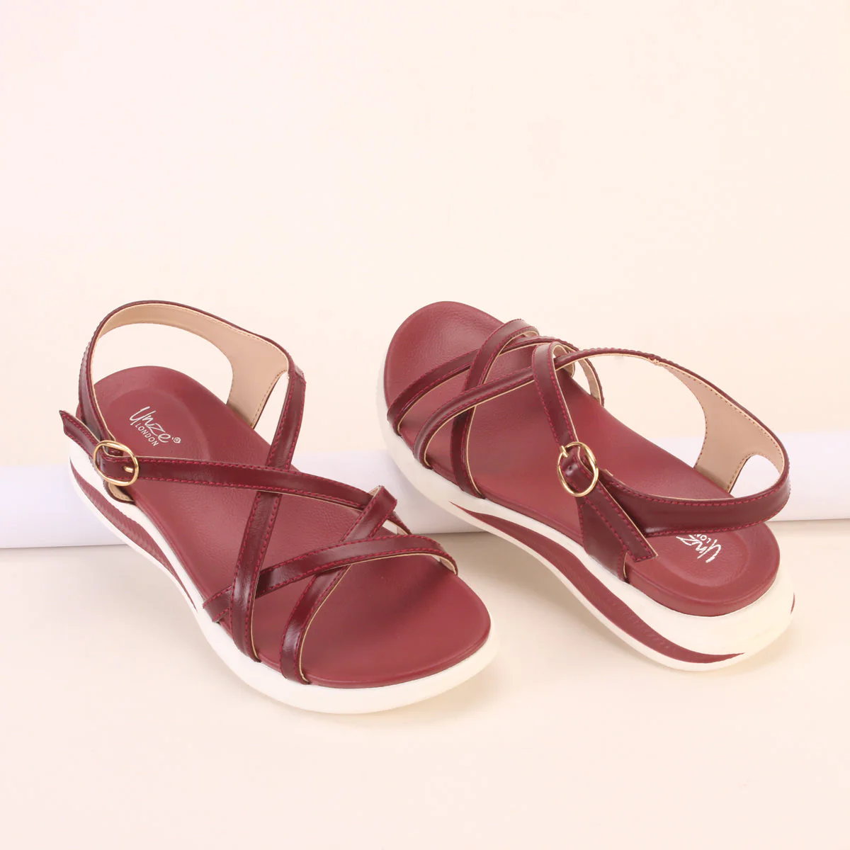 Womens "AURORA" Crisscross Straps Comfy Sandals - Image 6