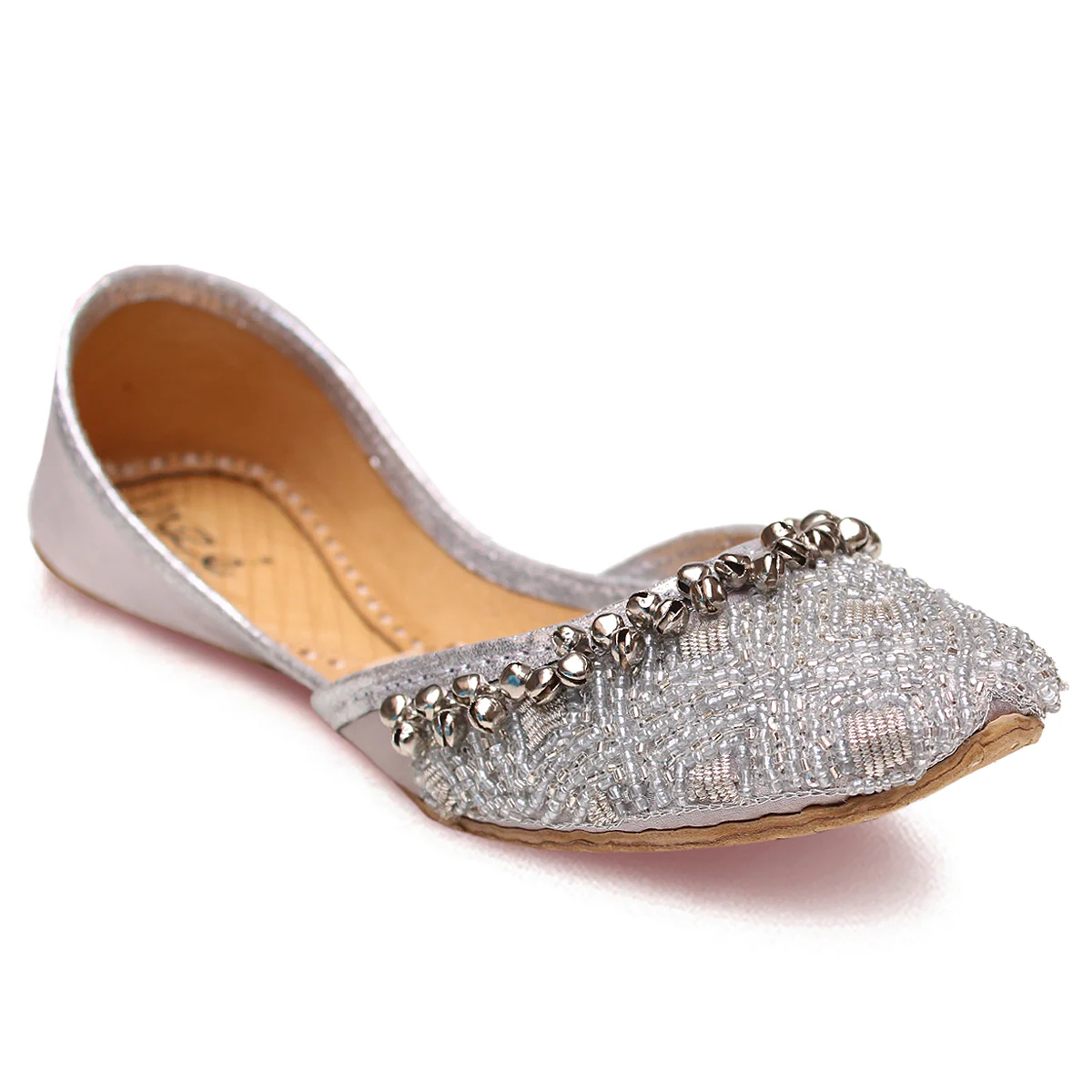 Womens "AYELIN" Embellished Flat Khussa Pumps