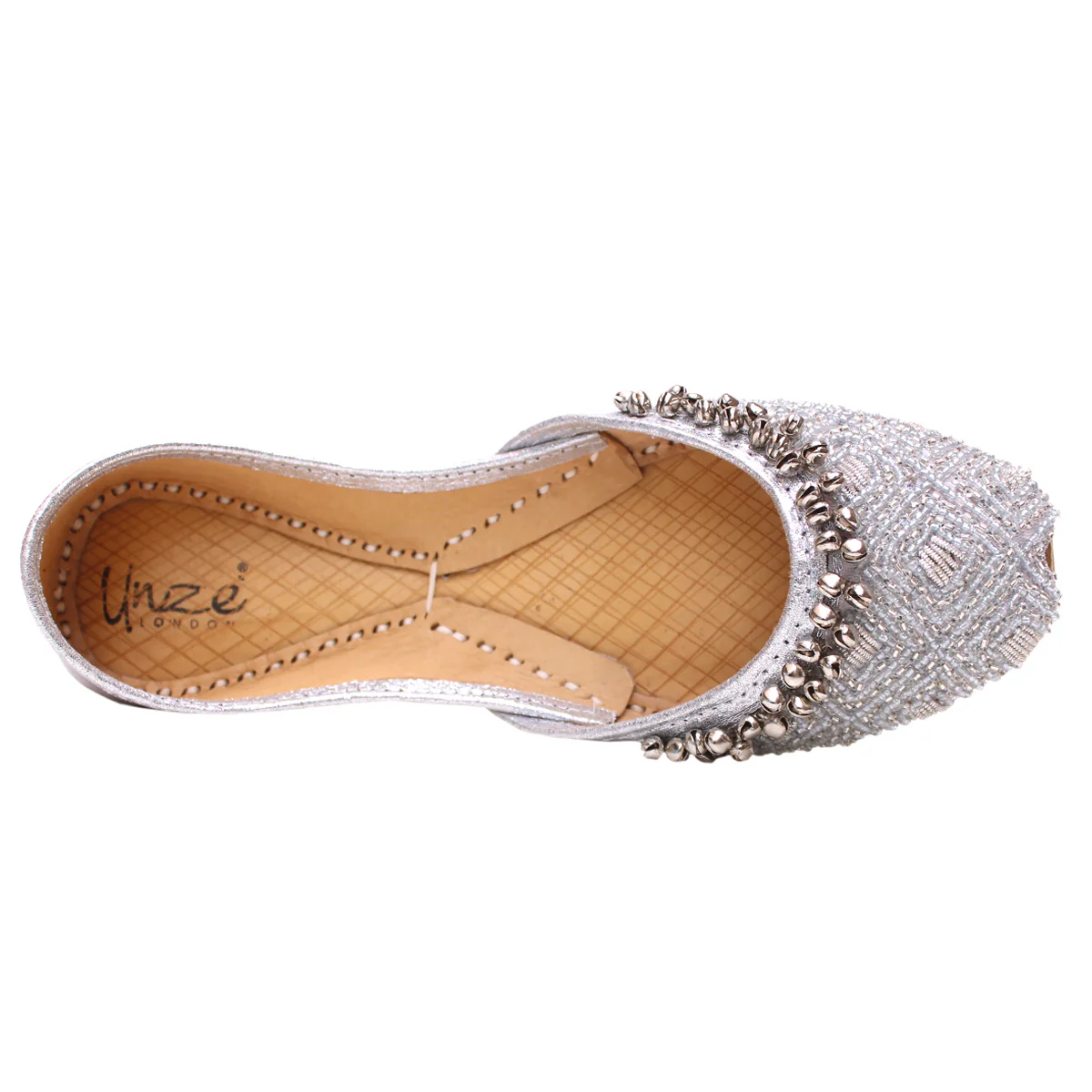 Womens "AYELIN" Embellished Flat Khussa Pumps - Image 4