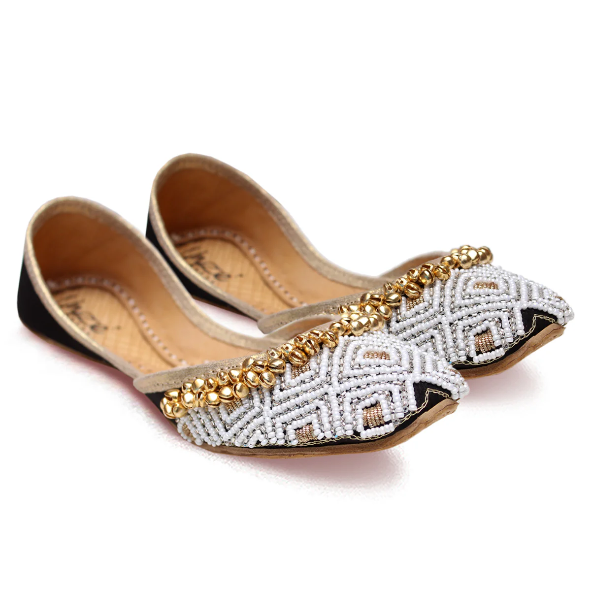 Womens "AYELIN" Embellished Flat Khussa Pumps - Image 2