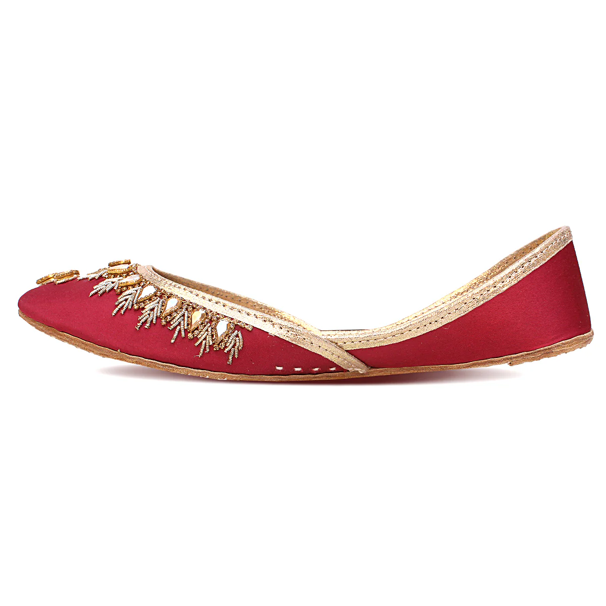 Womens "AYESU" Embellished Flat Khussa Pumps - Image 3