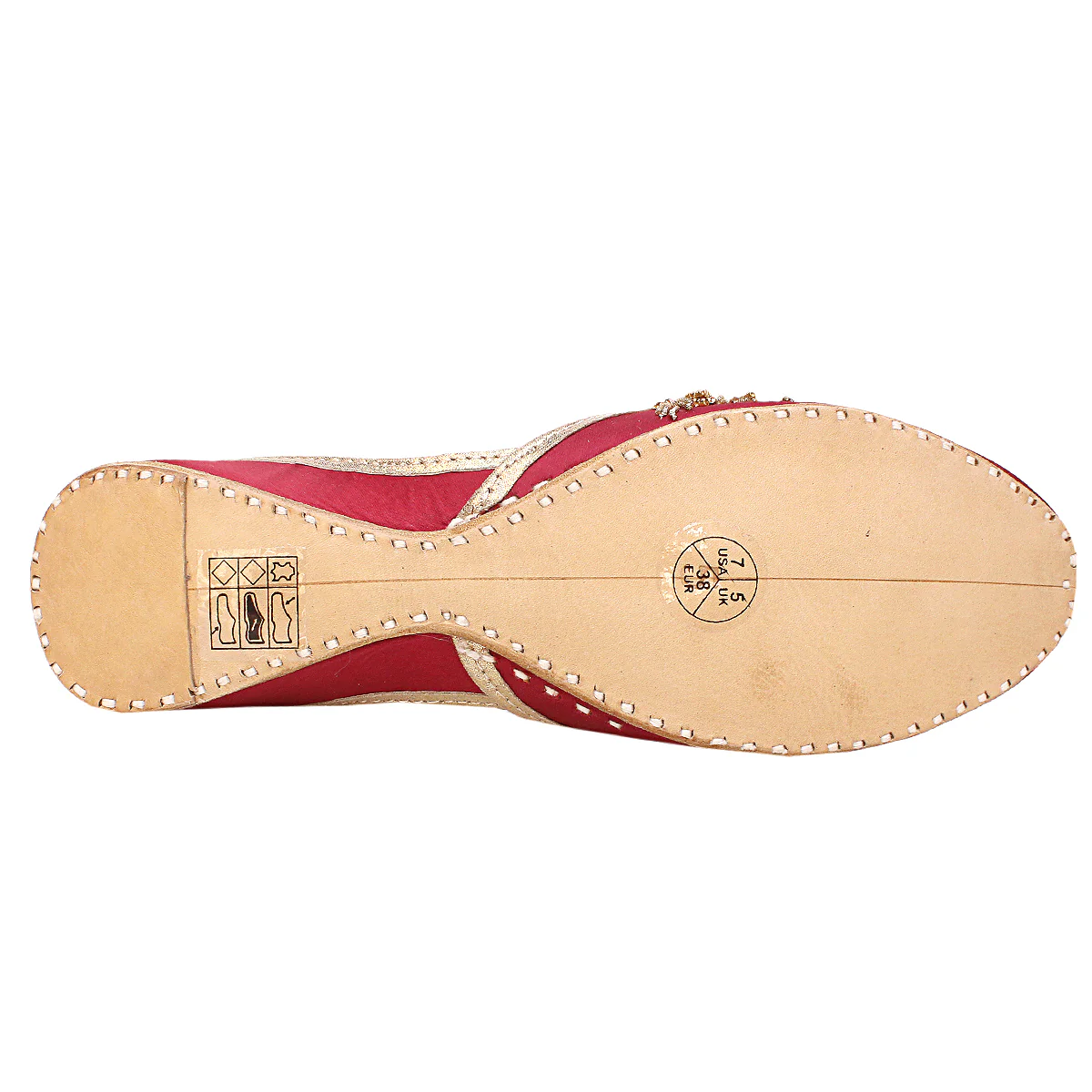 Womens "AYESU" Embellished Flat Khussa Pumps - Image 5