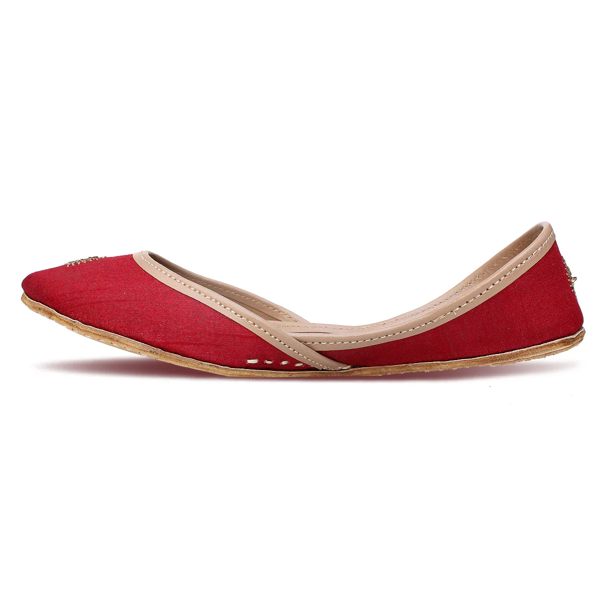 Womens "BAANU" Decorated Flat Khussa Pumps - Image 3