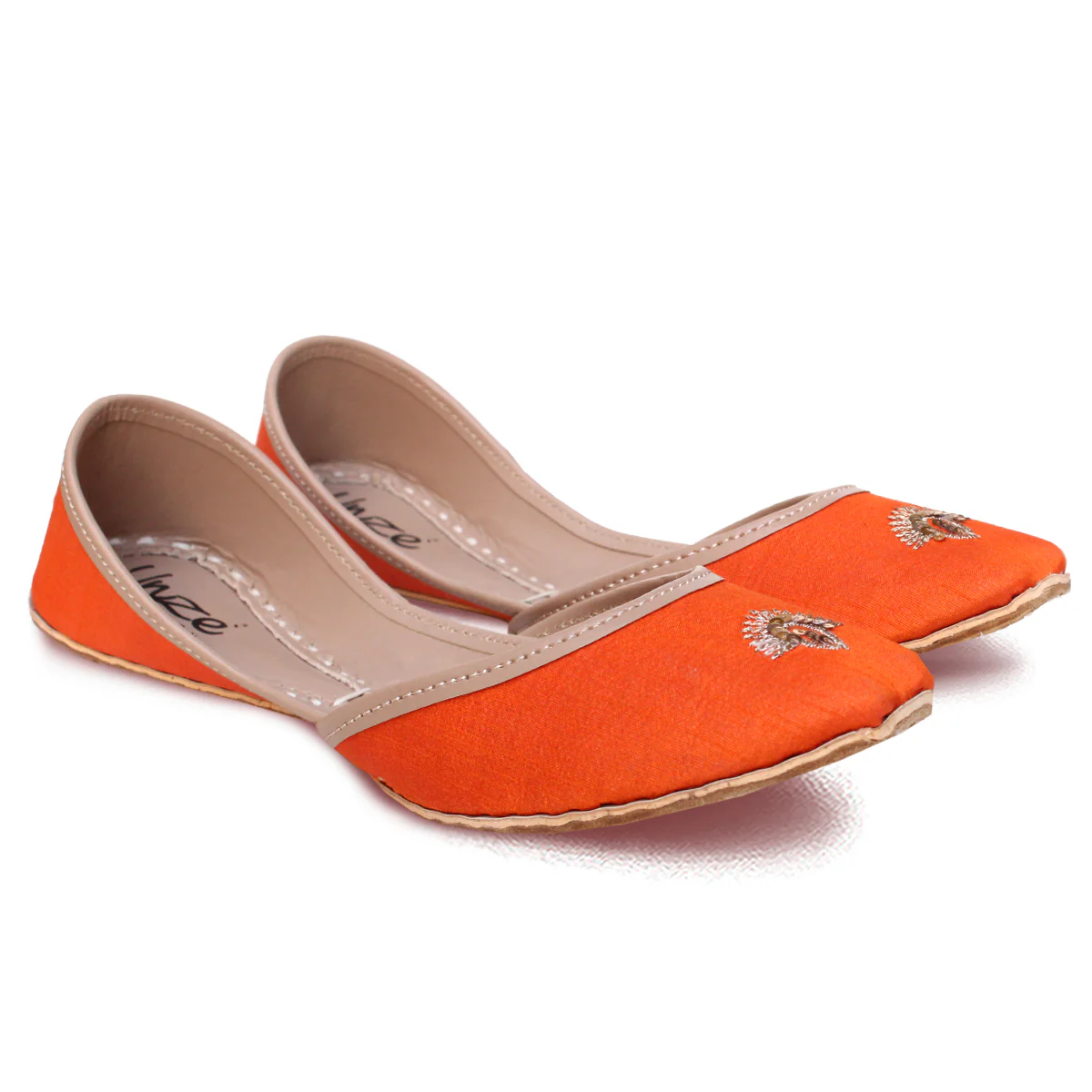 Womens "BAANU" Decorated Flat Khussa Pumps - Image 2