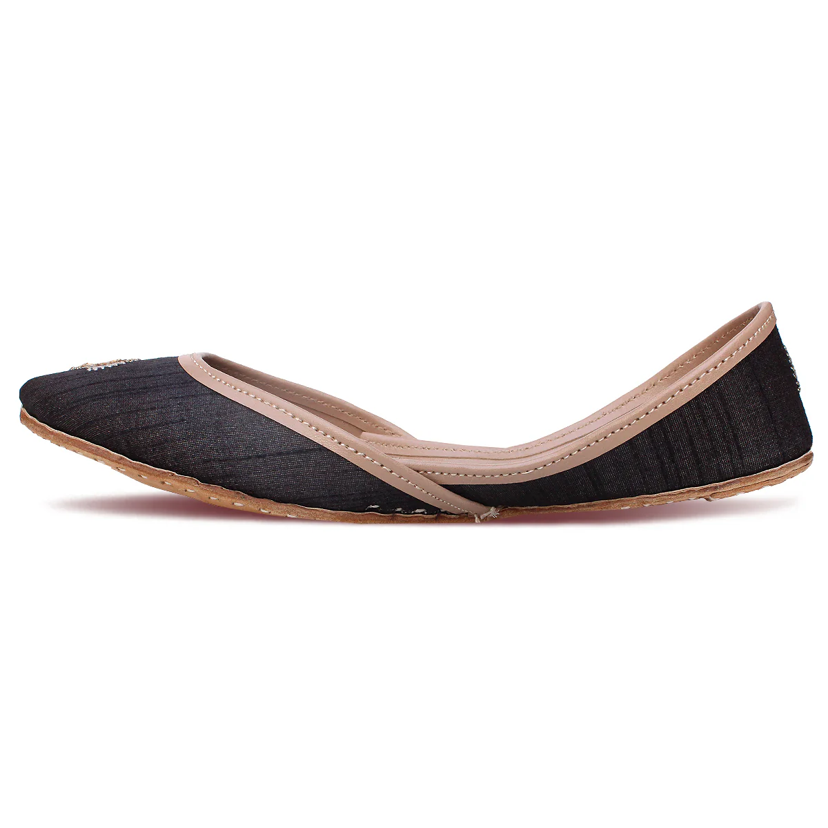 Womens "BAANU" Decorated Flat Khussa Pumps - Image 3