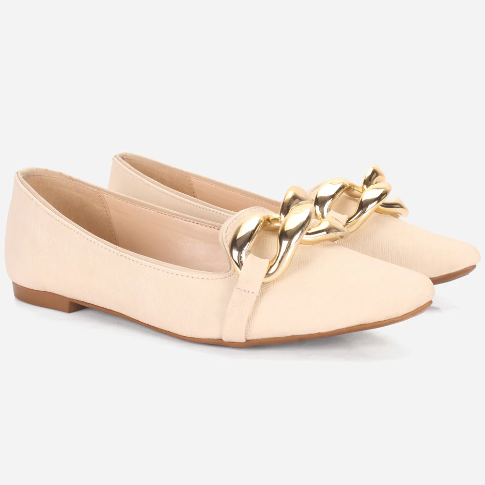 Women's "BATTY" Pointed Toe Decorated Flat Pumps - Image 2