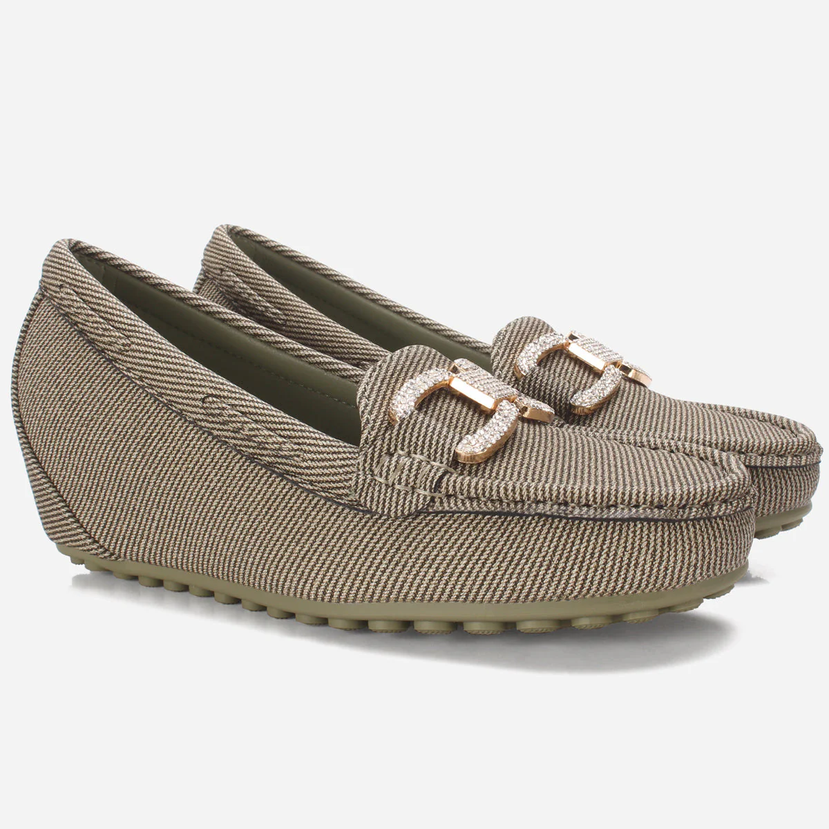 Women's "BENEDITTA" High Wedge Comfy Moccasins - Image 2
