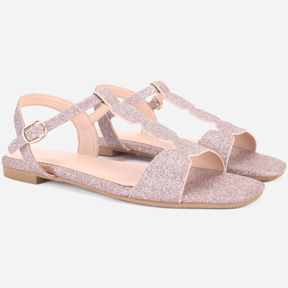 Womens "BENNU" Shimmery Summer Sandals - Image 2