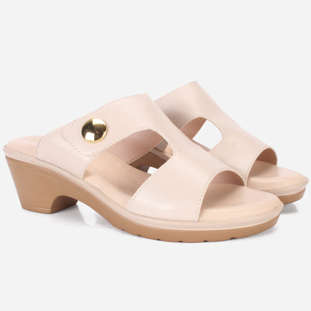 Womens "BERENIKE" Open Toe Block Heel Sandals - Image 2