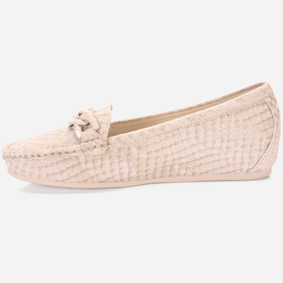 Women's "BINACA" Wedge Comfy Slide In Moccasins - Image 3