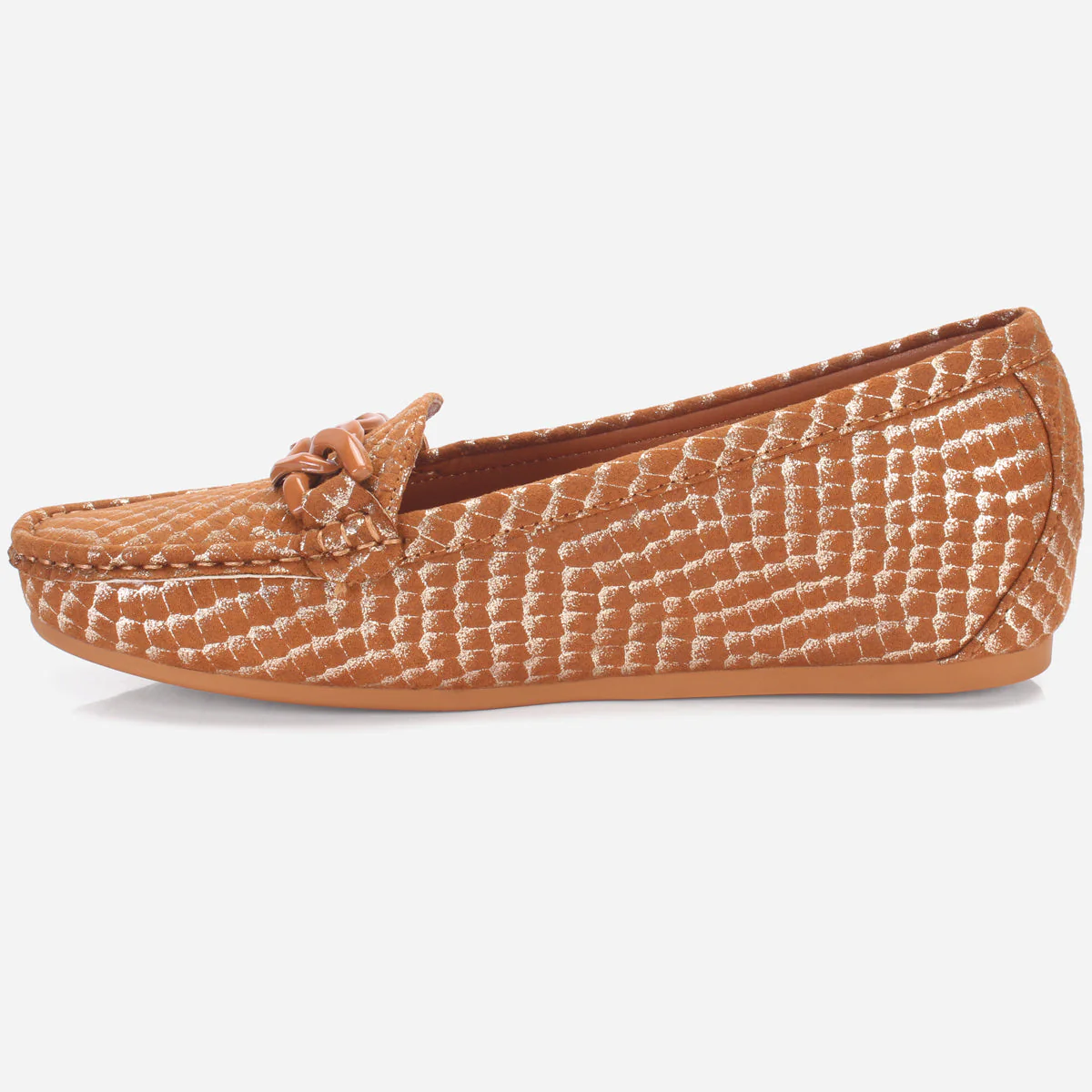 Women's "BINACA" Wedge Comfy Slide In Moccasins - Image 3