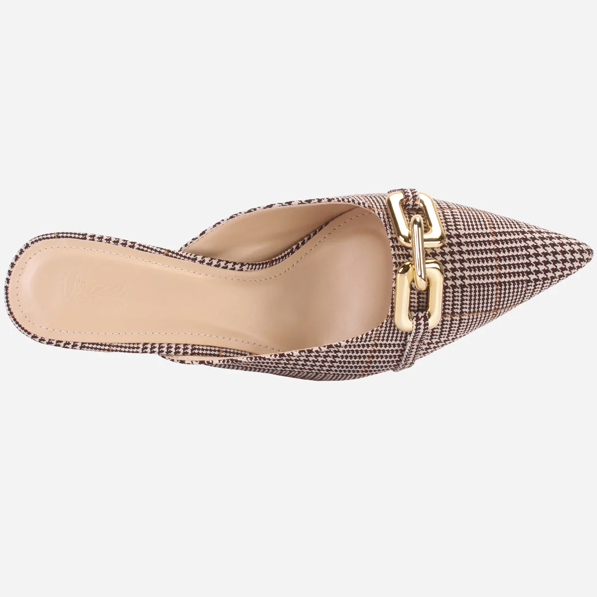 Womens "BRANDY" Pointed Toe Decorated Heeled Sandals - Image 4