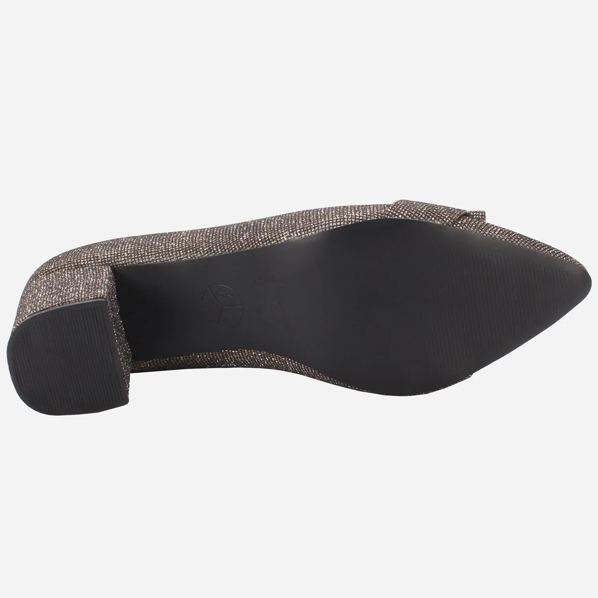 Womens "CALLIAS" Block Heeled Slip On Courts - Image 5