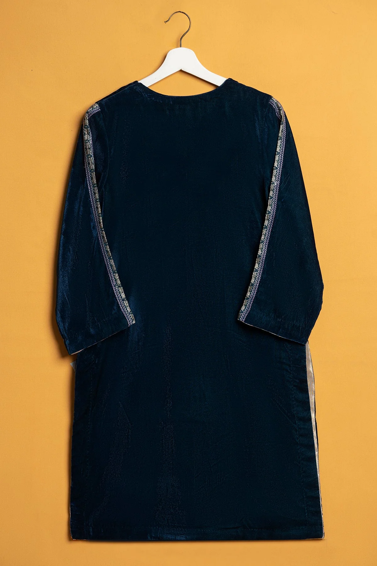 "CASIAX" Embroidered Velvet Shirt - Image 4