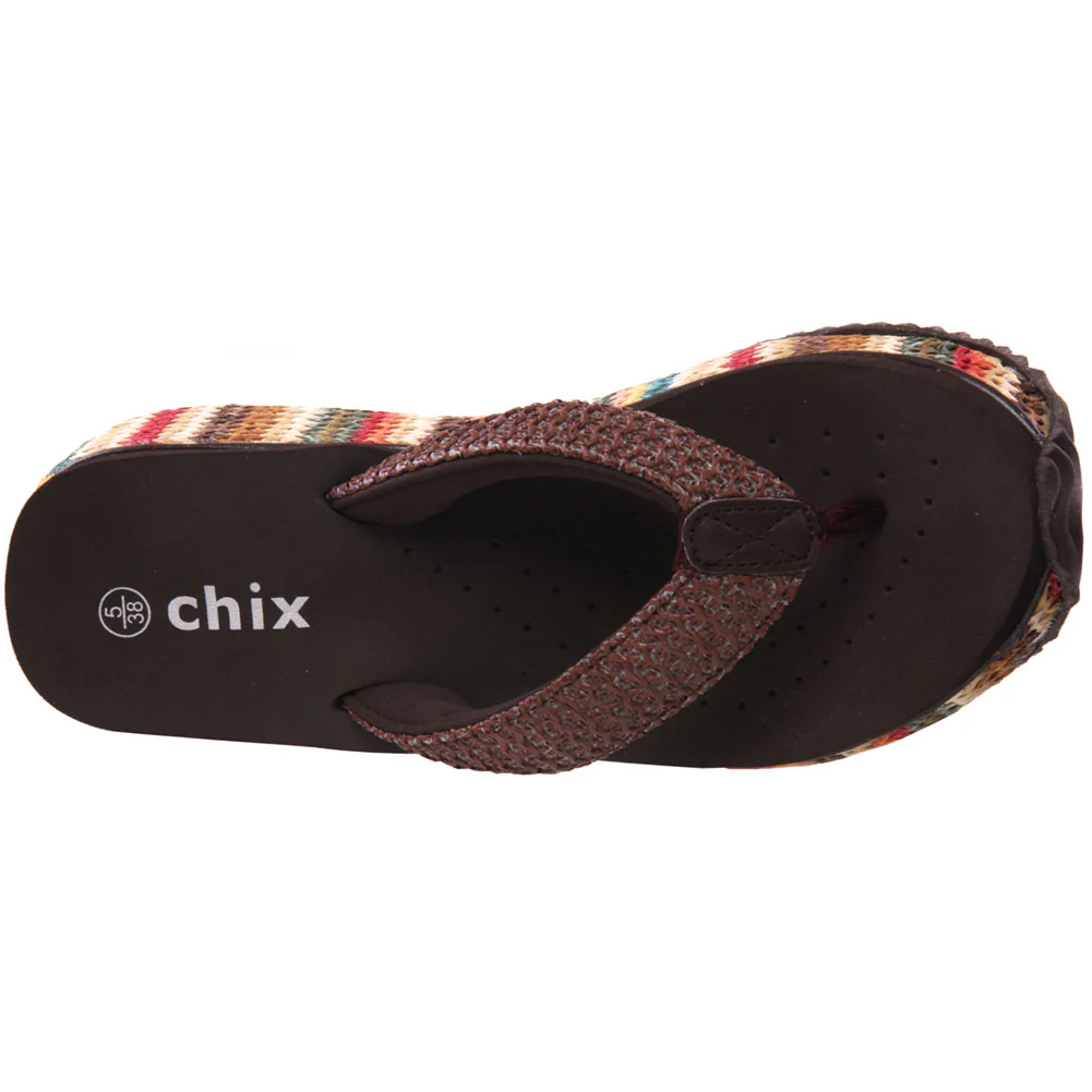 Womens Casual Wedge Thong Slippers - Image 4