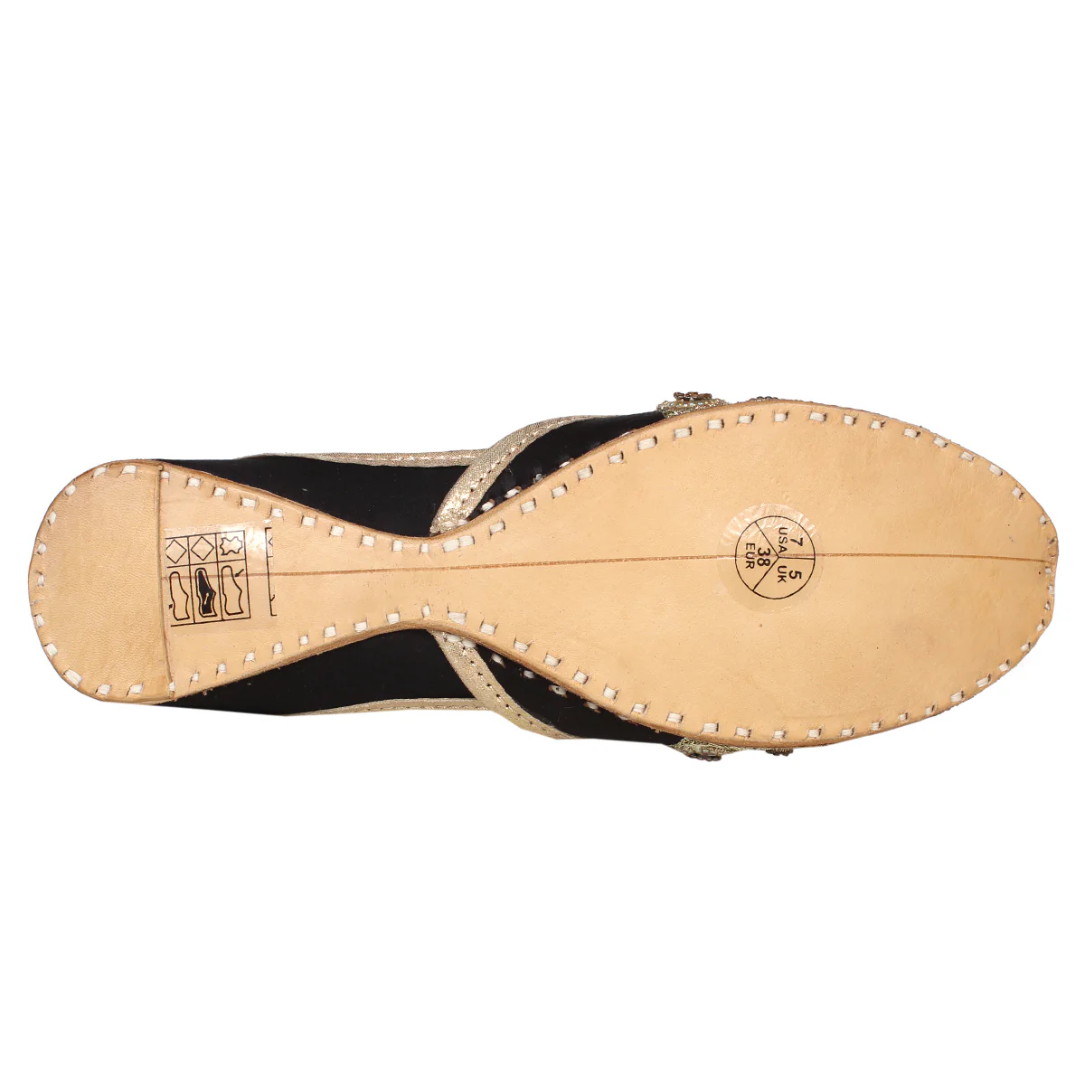 Womens "CERIN" Decorated Flat Khussa Pumps - Image 5