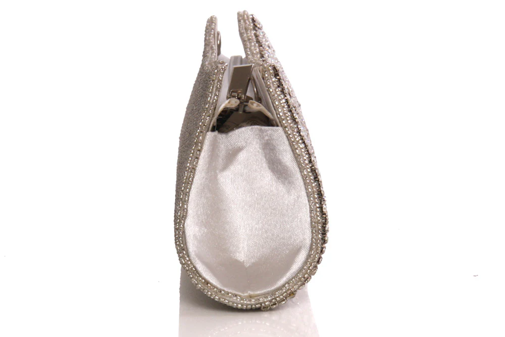 Womens ‘Christie’ Decorated Bridal Clutch Handbag - Image 2