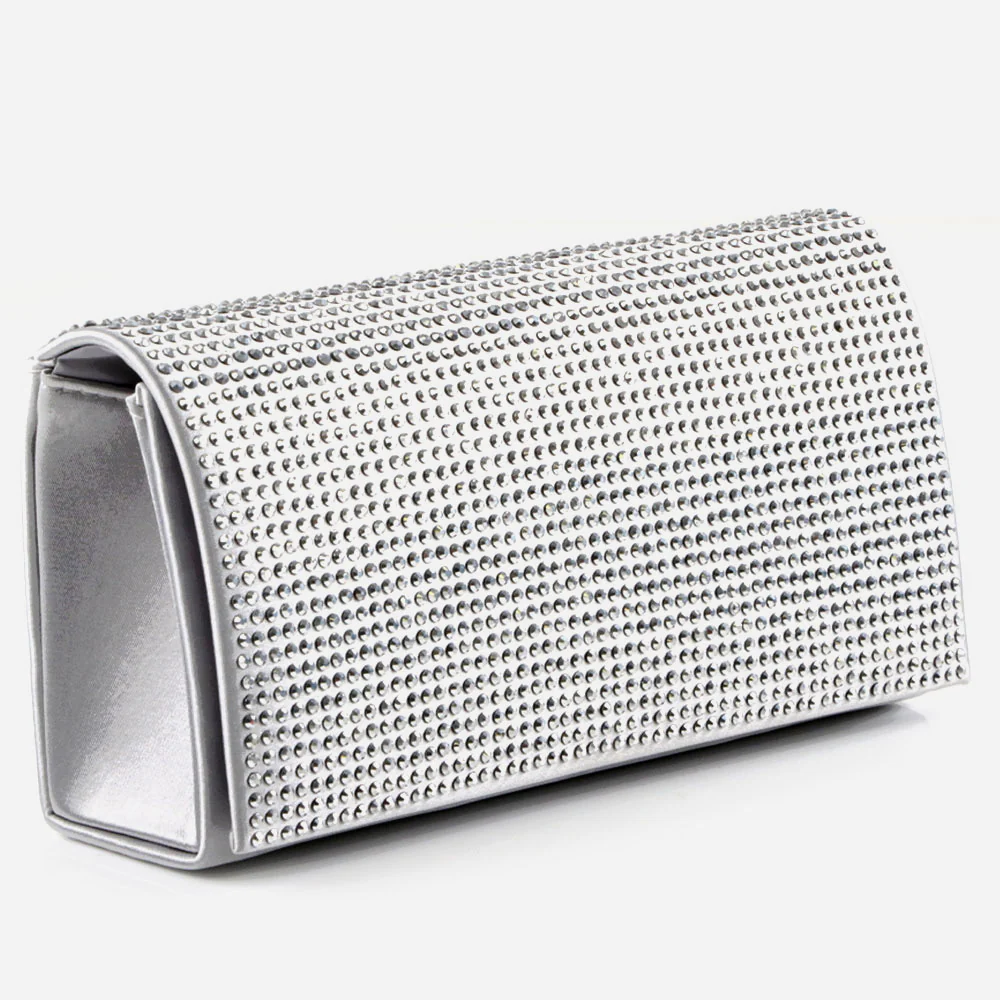Womens Clutch Bag Wedding Handbag Prom Purse Sparkly Flap Over Diamante Party Bags Diamante Birthday Gifts for Her
