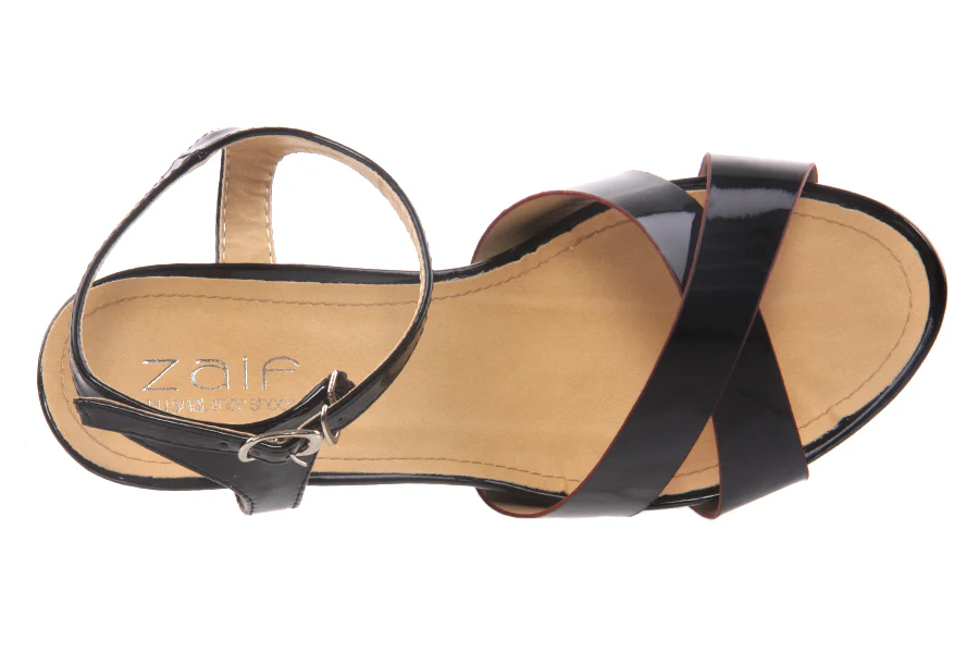 Womens Cross-strap Wedge Sandal - Image 4