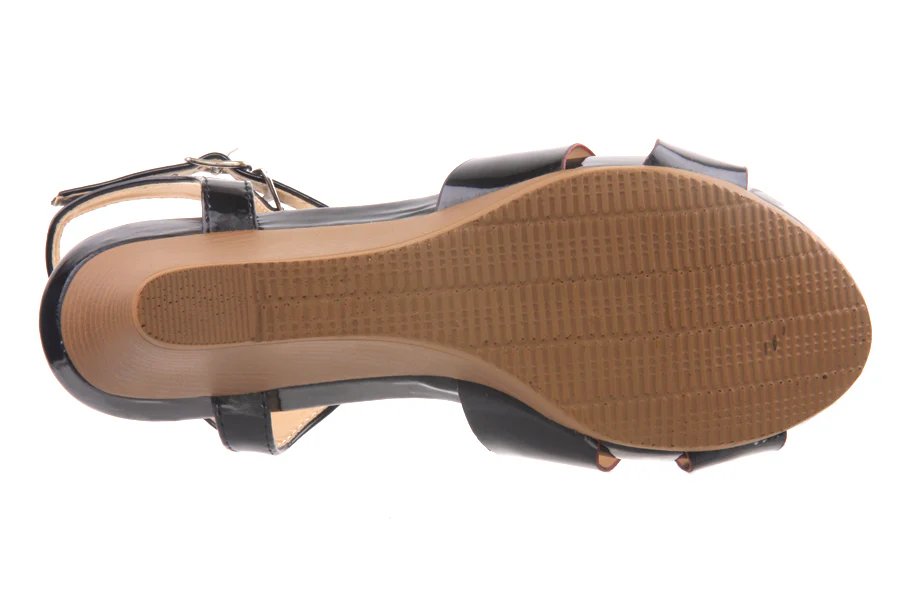 Womens Cross-strap Wedge Sandal - Image 5