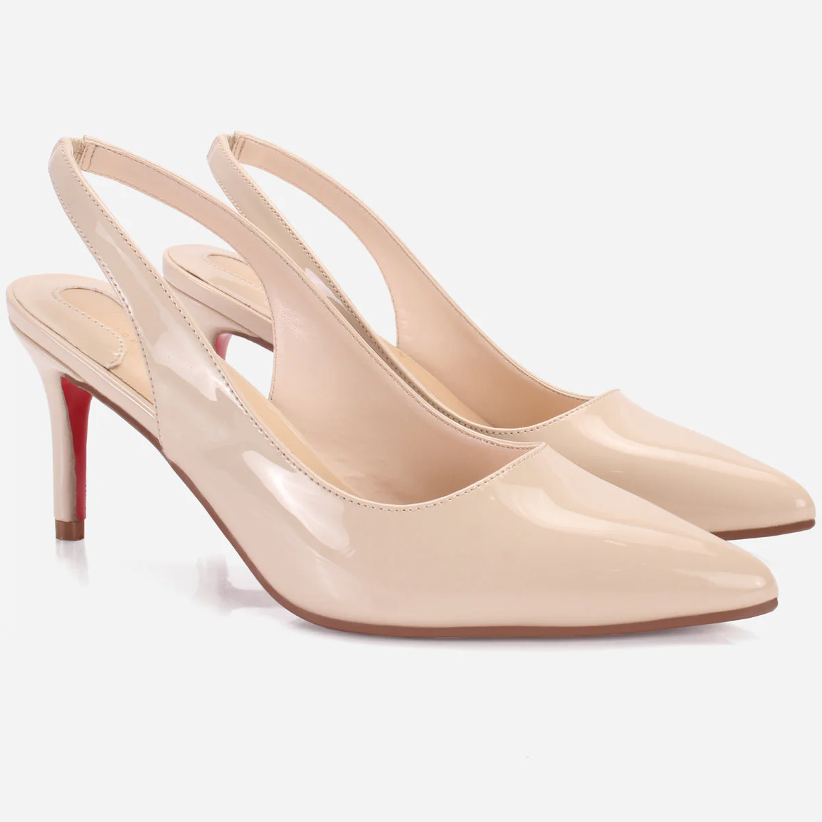 Womens "CRYSTAL" Elegent Sling Back Heeled Sandals - Image 2