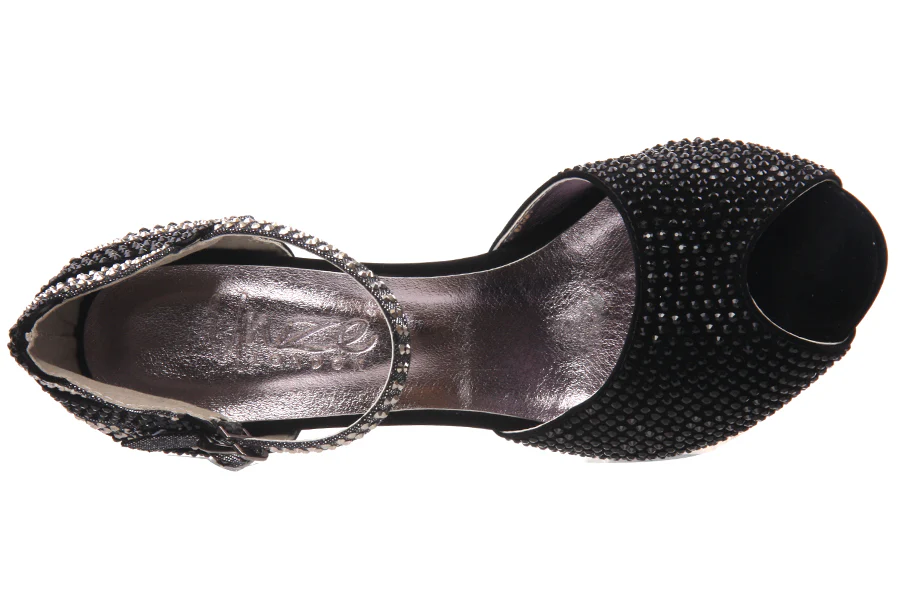 Womens Dazzling Peep Toe Platform High Heels - Image 4