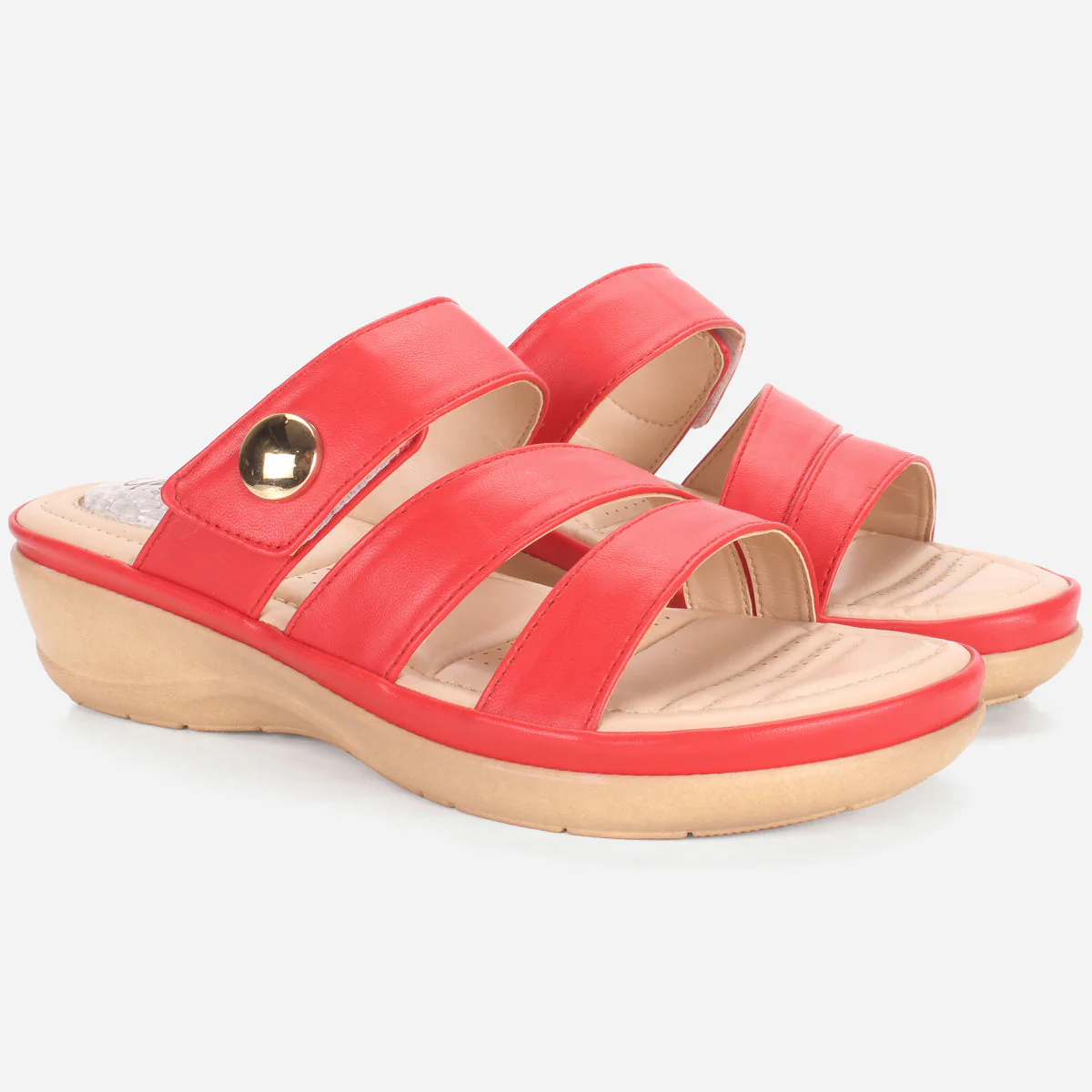 Womens "DIANA" Comfy Everyday Casual Wedge Slippers - Image 2