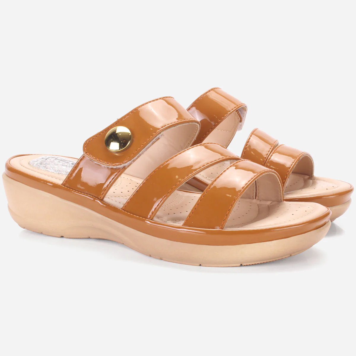 Womens "DIANA" Comfy Everyday Casual Wedge Slippers - Image 2
