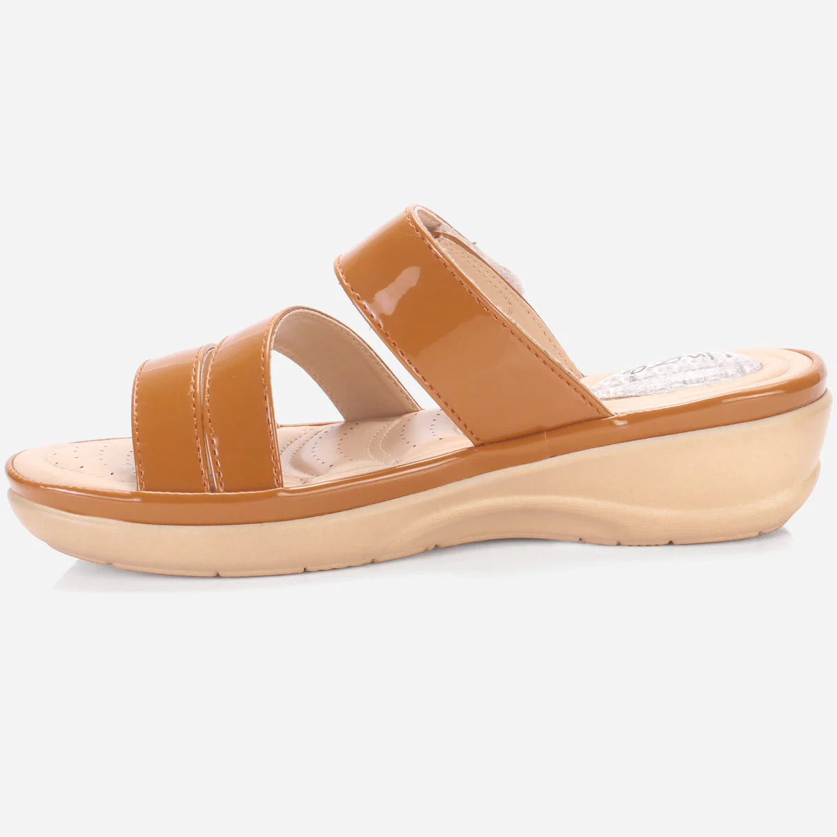 Womens "DIANA" Comfy Everyday Casual Wedge Slippers - Image 3