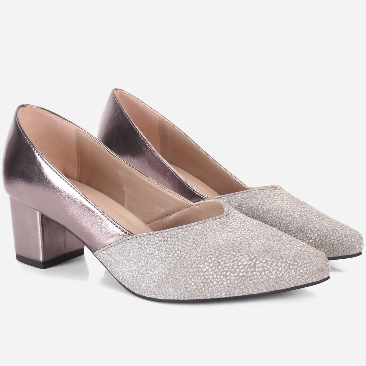 Womens "DIONNE" Pointed Court Shoes - Image 2