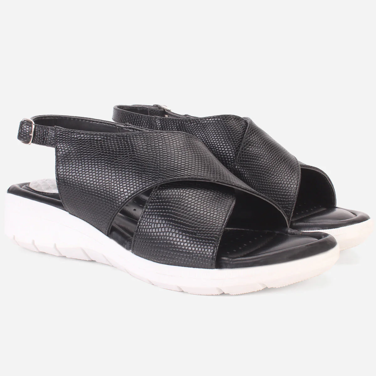 Women's "ELENA" Wide Strap Open Toe Sandals - Image 2