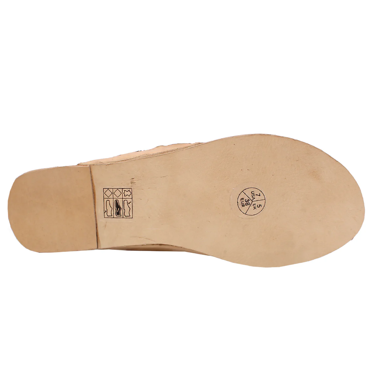 Womens "EMIRI" Decorated Leather Kolhapuri Slippers - Image 5