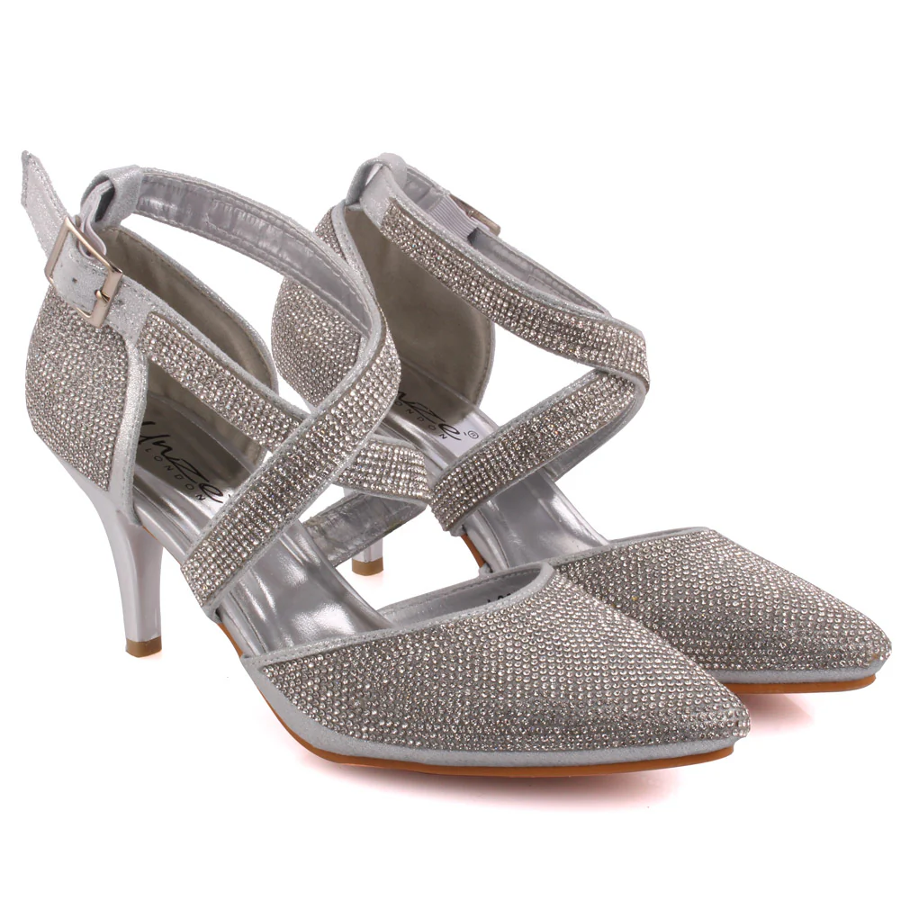 Womens ‘Esa’ Decorated Bridal Pointy Wedding Shoes - Image 2