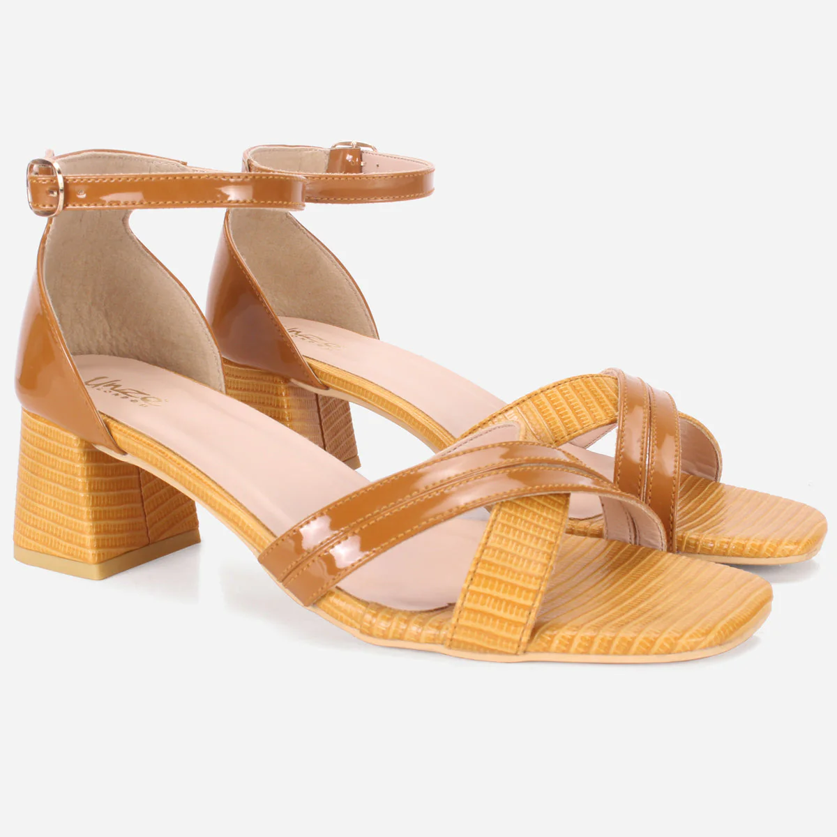 Womens "ESTEIA" Block Heeled Summer Sandals - Image 2
