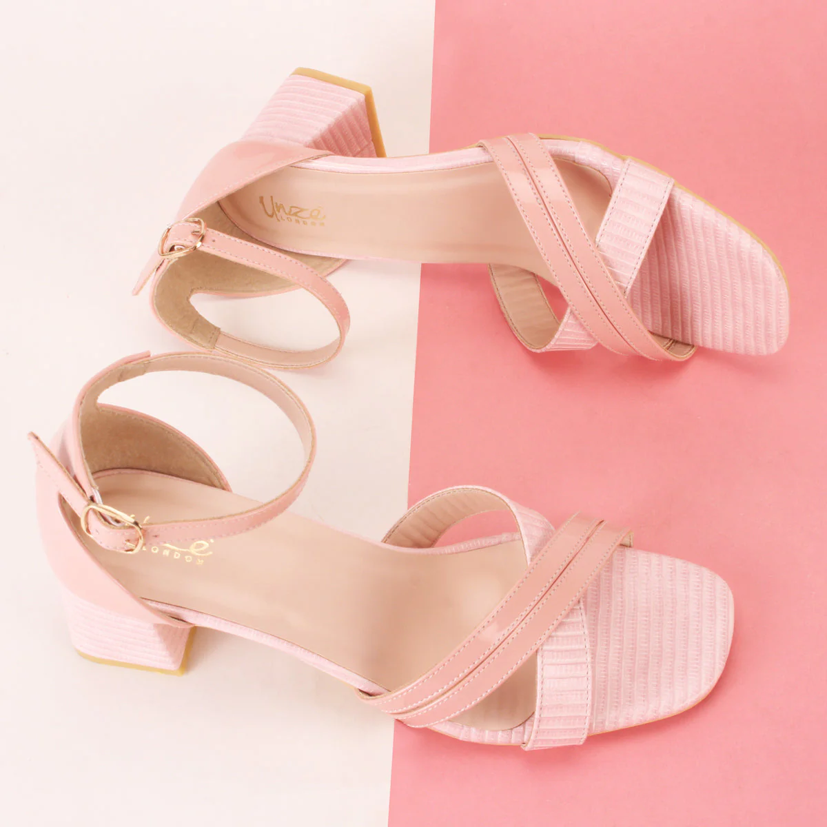 Womens "ESTEIA" Block Heeled Summer Sandals - Image 6
