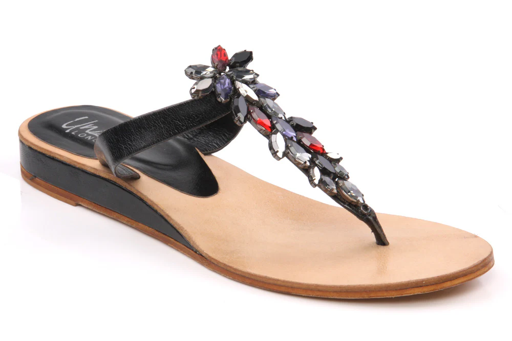 Womens Evening 'Kat' Flat Thong Slippers