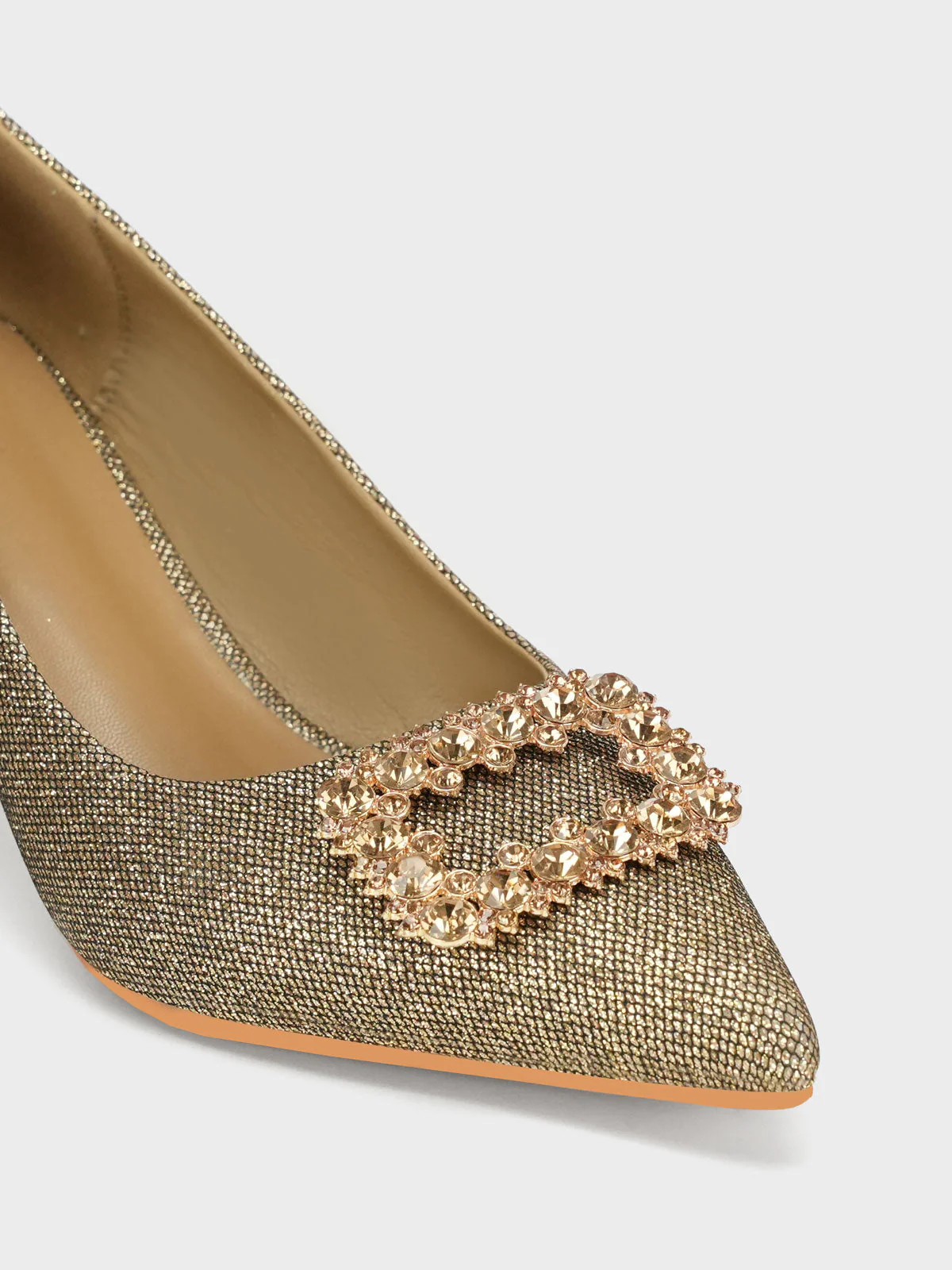Womens "FENUKU" Diamante Brooch Courts - Image 4