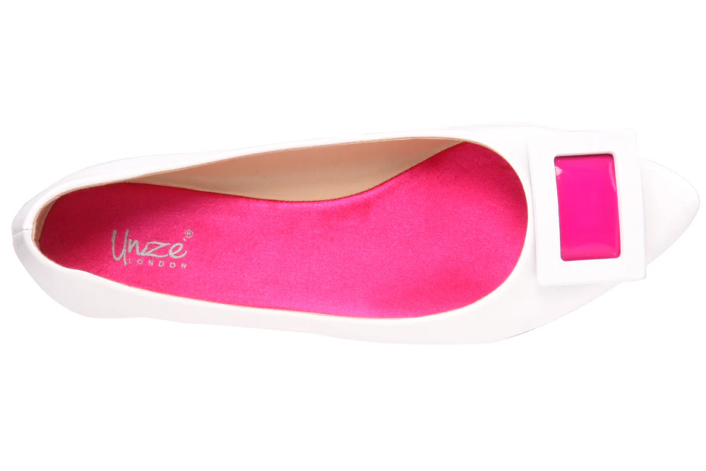 Womens Flat Pumps 'Andromeda' with Bow - Image 4