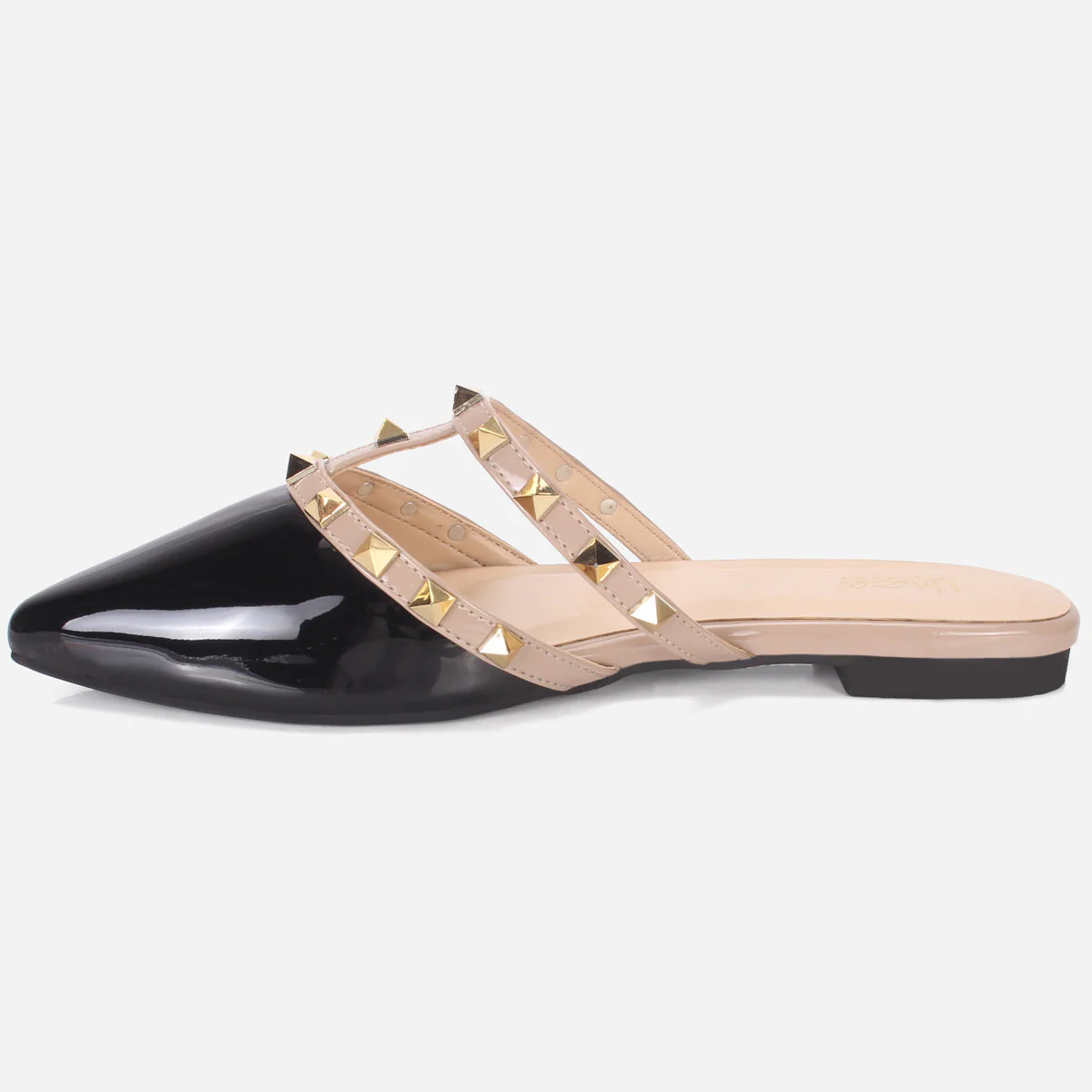 Womens "FRIDA" Adorned Pointed Slide In Slipper - Image 3