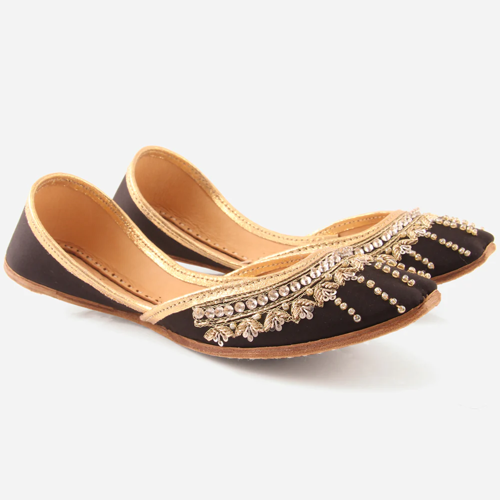 Womens "GEMI" Sequins Adorned Indian Khussa - Image 2