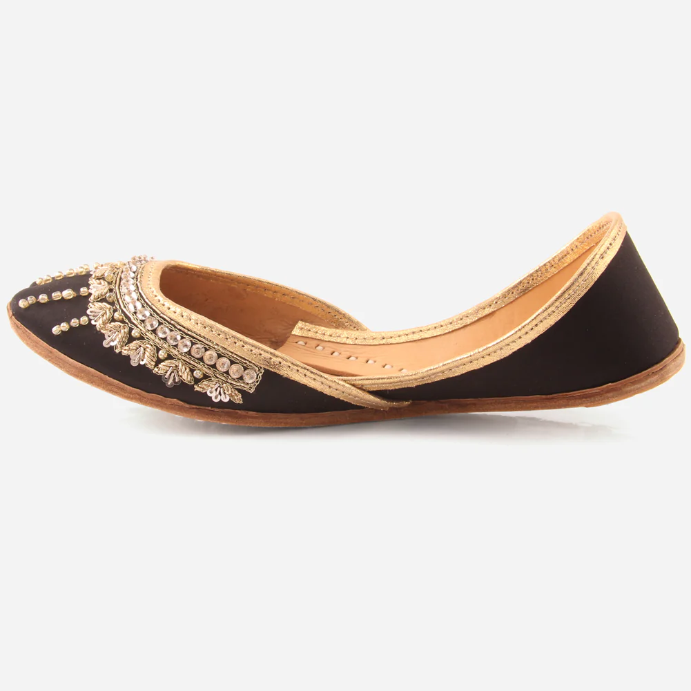 Womens "GEMI" Sequins Adorned Indian Khussa - Image 3