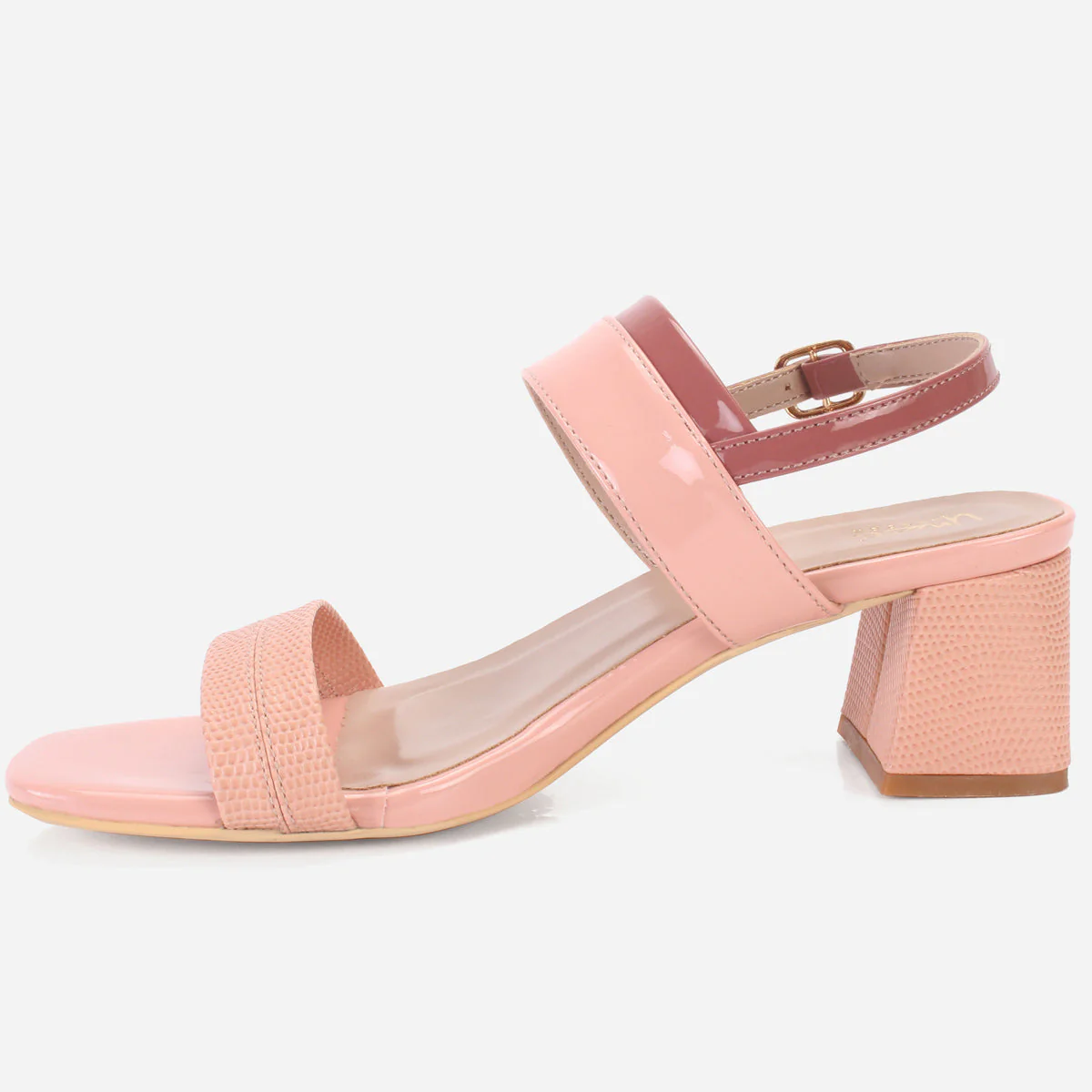 Womens "GLAZIA" Patent Block Heel Sandals - Image 3