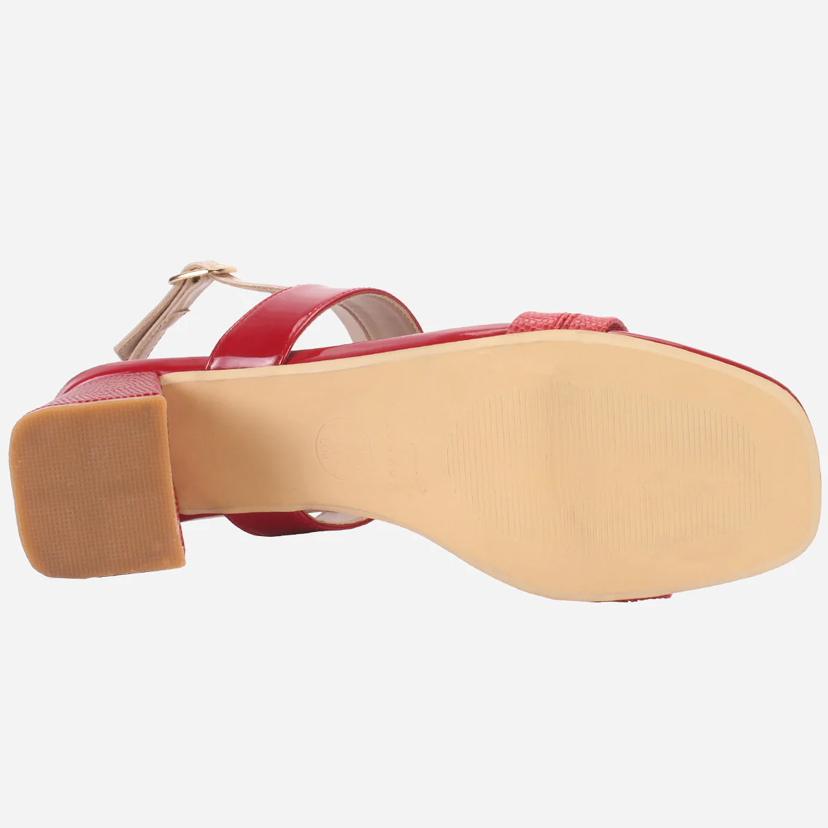 Womens "GLAZIA" Patent Block Heel Sandals - Image 5