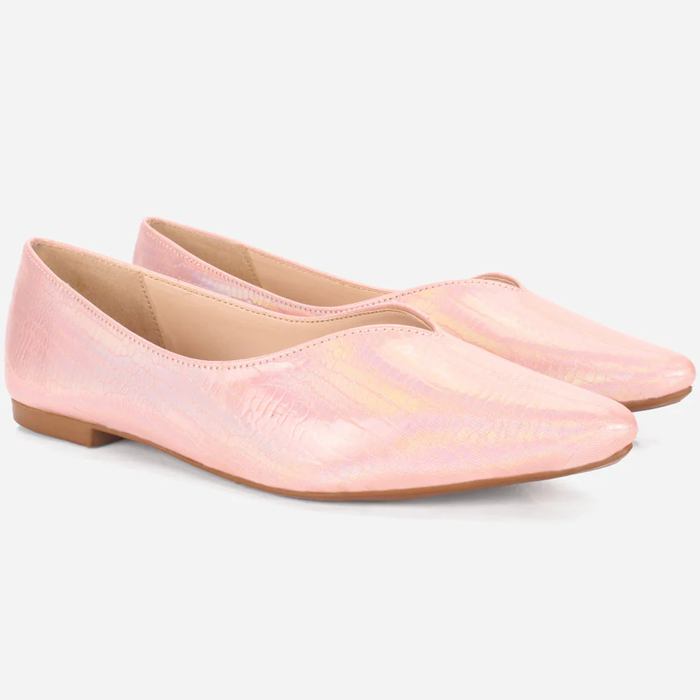 Women's "GLIZ" Pointed Toe Decorated Flat Pumps - Image 2