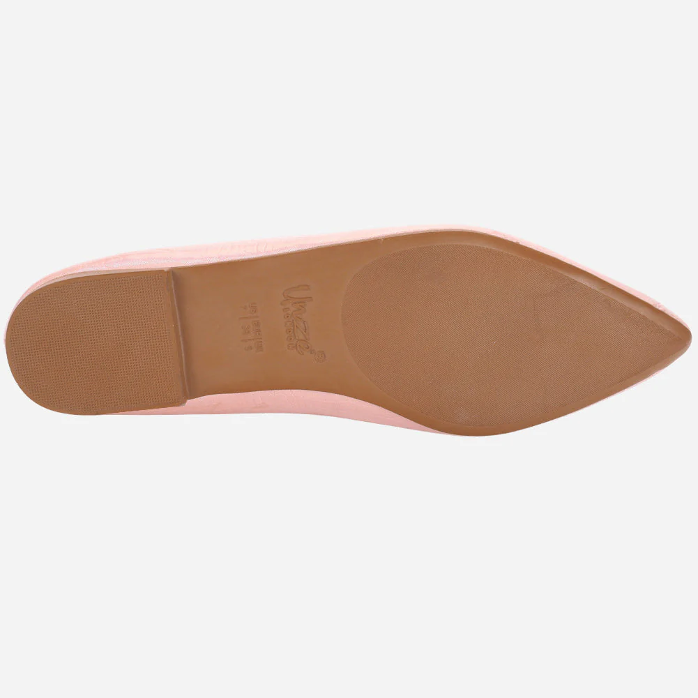 Women's "GLIZ" Pointed Toe Decorated Flat Pumps - Image 5