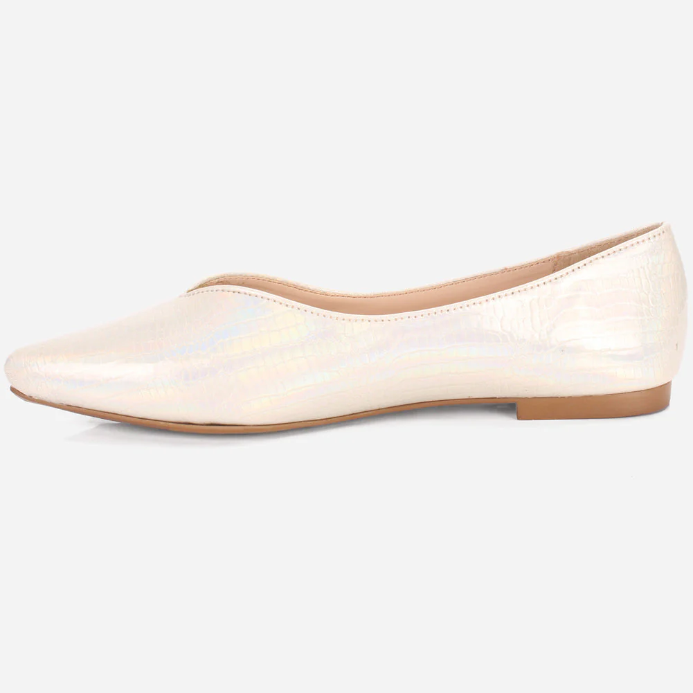 Women's "GLIZ" Pointed Toe Decorated Flat Pumps - Image 3