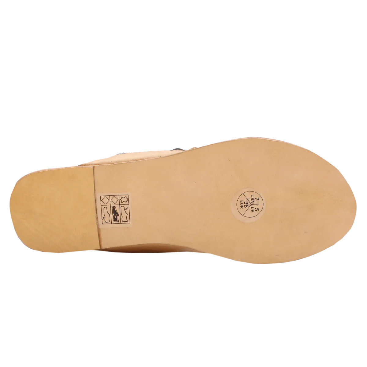 Womens "GULIZER" Decorated Leather Kolhapuri Slippers - Image 5