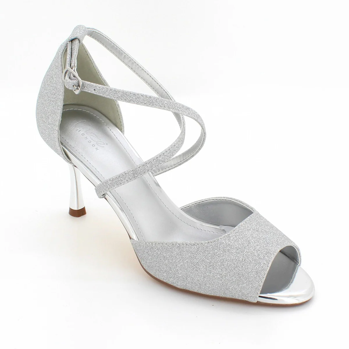 Women's "HARMONY" Glitter Peep Toe Sandals