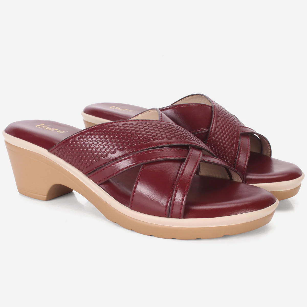 Womens "HERMINIA" Crisscross Strap Comfy Summer Slippers - Image 2