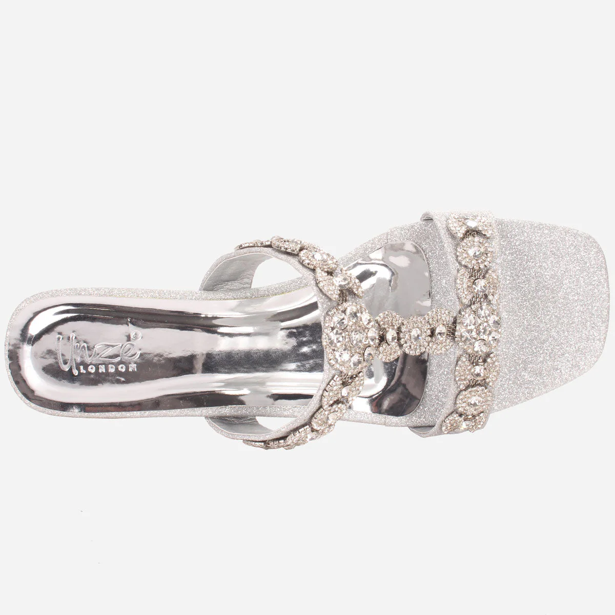 Women's "HIRAX" Decorated Block Heel Slide in Sandals - Image 3
